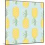 Pineapple Seamless Pattern-lilalove-Mounted Art Print
