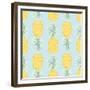 Pineapple Seamless Pattern-lilalove-Framed Premium Giclee Print