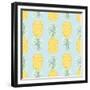 Pineapple Seamless Pattern-lilalove-Framed Premium Giclee Print