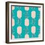 Pineapple Seamless Pattern-lilalove-Framed Art Print