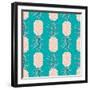 Pineapple Seamless Pattern-lilalove-Framed Art Print