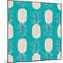 Pineapple Seamless Pattern-lilalove-Mounted Art Print