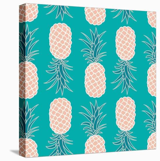 Pineapple Seamless Pattern-lilalove-Stretched Canvas