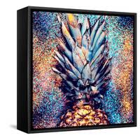 Pineapple Shine Fashion Minimalism Style.-Evgeniya Porechenskaya-Framed Stretched Canvas