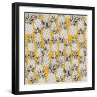 Pineapple Sunshine Yellow-Sharon Turner-Framed Art Print