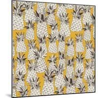 Pineapple Sunshine Yellow-Sharon Turner-Mounted Art Print