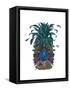 Pineapple, Tropical Flowers 1-Fab Funky-Framed Stretched Canvas