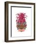 Pineapple, Tropical Flowers 2-Fab Funky-Framed Art Print