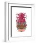Pineapple, Tropical Flowers 2-Fab Funky-Framed Art Print