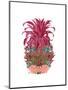 Pineapple, Tropical Flowers 2-Fab Funky-Mounted Art Print