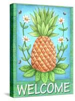 Pineapple Welcome-Melinda Hipsher-Stretched Canvas