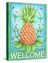 Pineapple Welcome-Melinda Hipsher-Stretched Canvas