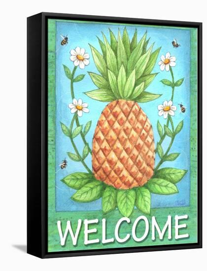 Pineapple Welcome-Melinda Hipsher-Framed Stretched Canvas