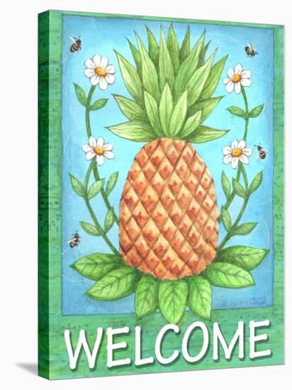 Pineapple Welcome-Melinda Hipsher-Stretched Canvas