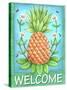 Pineapple Welcome-Melinda Hipsher-Stretched Canvas