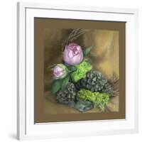 Pinecones And Peonies-Art and a Little Magic-Framed Giclee Print