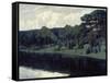 Pines Along the Shore of a Lake-Walter Leistikow-Framed Stretched Canvas