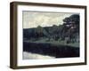 Pines Along the Shore of a Lake-Walter Leistikow-Framed Giclee Print