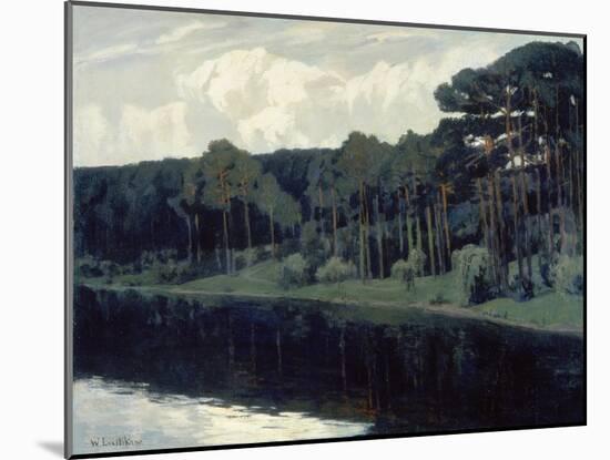 Pines Along the Shore of a Lake-Walter Leistikow-Mounted Giclee Print