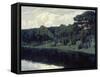 Pines Along the Shore of a Lake-Walter Leistikow-Framed Stretched Canvas