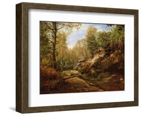 Pines and Birch Trees or, The Forest of Fontainebleau, c.1855-57-Henri Joseph Constant Dutilleux-Framed Giclee Print