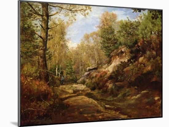 Pines and Birch Trees or, The Forest of Fontainebleau, c.1855-57-Henri Joseph Constant Dutilleux-Mounted Giclee Print