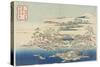 Pines and Wave at Ryudo, C. 1833-Katsushika Hokusai-Stretched Canvas