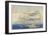 Pines and Wave at Ryudo, C. 1833-Katsushika Hokusai-Framed Giclee Print