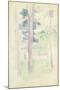 Pines by the Lake, 1893 (W/C on Paper)-Berthe Morisot-Mounted Giclee Print