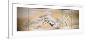 Pines in Snow, Decoration from Six-Panel Screen-Maruyama Okyo-Framed Giclee Print