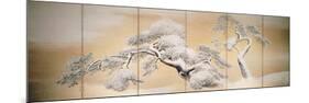 Pines in Snow, Decoration from Six-Panel Screen-Maruyama Okyo-Mounted Giclee Print
