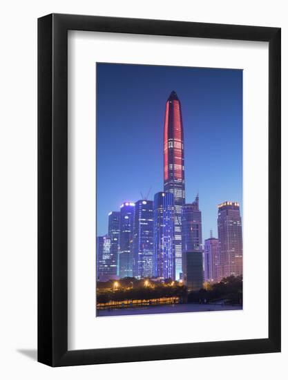 Ping An International Finance Centre (world's 4th tallest building in 2017 at 600m) and Civic Squar-Ian Trower-Framed Photographic Print
