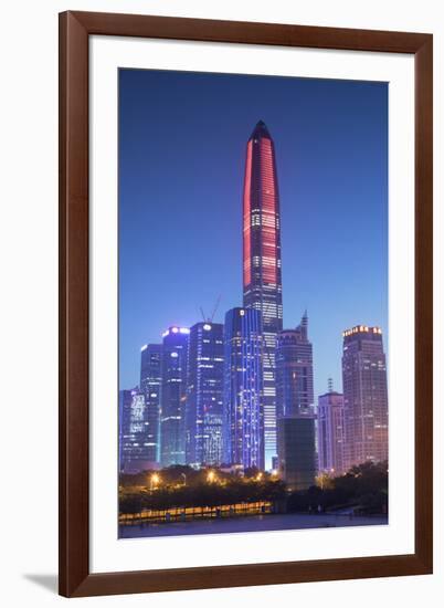 Ping An International Finance Centre (world's 4th tallest building in 2017 at 600m) and Civic Squar-Ian Trower-Framed Photographic Print