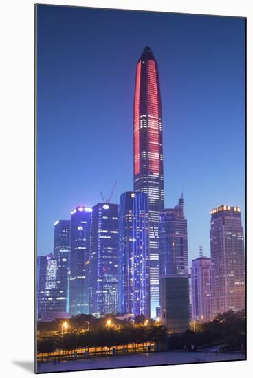 Ping An International Finance Centre (world's 4th tallest building in 2017 at 600m) and Civic Squar-Ian Trower-Mounted Photographic Print