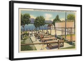 Ping Pong at Schroon Lake, New York State-null-Framed Art Print