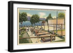 Ping Pong at Schroon Lake, New York State-null-Framed Art Print