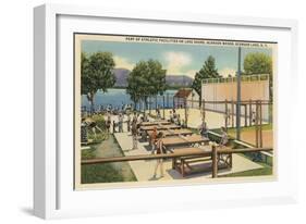 Ping Pong at Schroon Lake, New York State-null-Framed Art Print