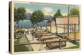 Ping Pong at Schroon Lake, New York State-null-Stretched Canvas