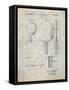 Ping Pong Paddle Patent-Cole Borders-Framed Stretched Canvas