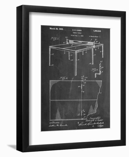 Ping Pong Table Patent-null-Framed Art Print