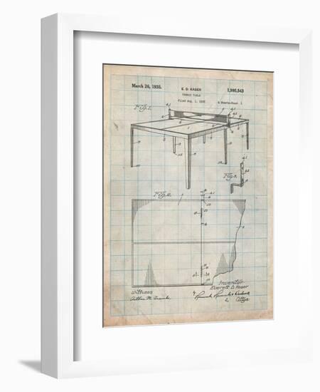 Ping Pong Table Patent-Cole Borders-Framed Art Print