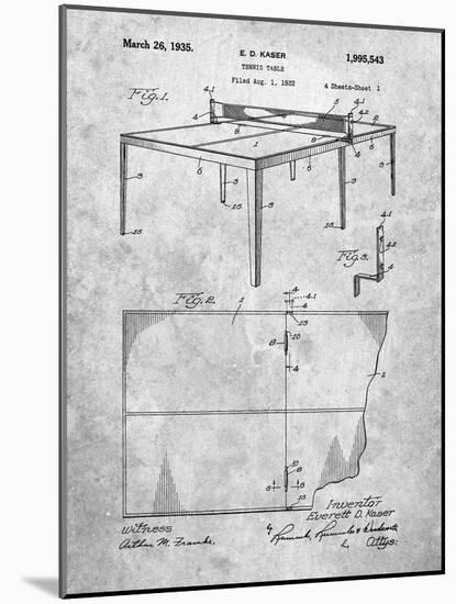 Ping Pong Table Patent-Cole Borders-Mounted Art Print