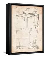 Ping Pong Table Patent-Cole Borders-Framed Stretched Canvas