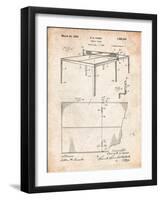 Ping Pong Table Patent-Cole Borders-Framed Art Print