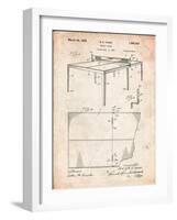 Ping Pong Table Patent-Cole Borders-Framed Art Print