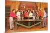 Ping-Pong Tournament, Retro-null-Mounted Premium Giclee Print