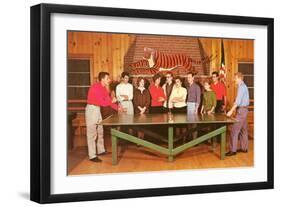 Ping-Pong Tournament, Retro-null-Framed Art Print