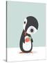 Pingu Loves Ice Cream-Volkan Dalyan-Stretched Canvas