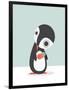 Pingu Loves Ice Cream-Volkan Dalyan-Framed Art Print