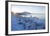 Pingvallavatn Lake with the Shore and Distant Mountains Covered in Snow-Lee Frost-Framed Photographic Print